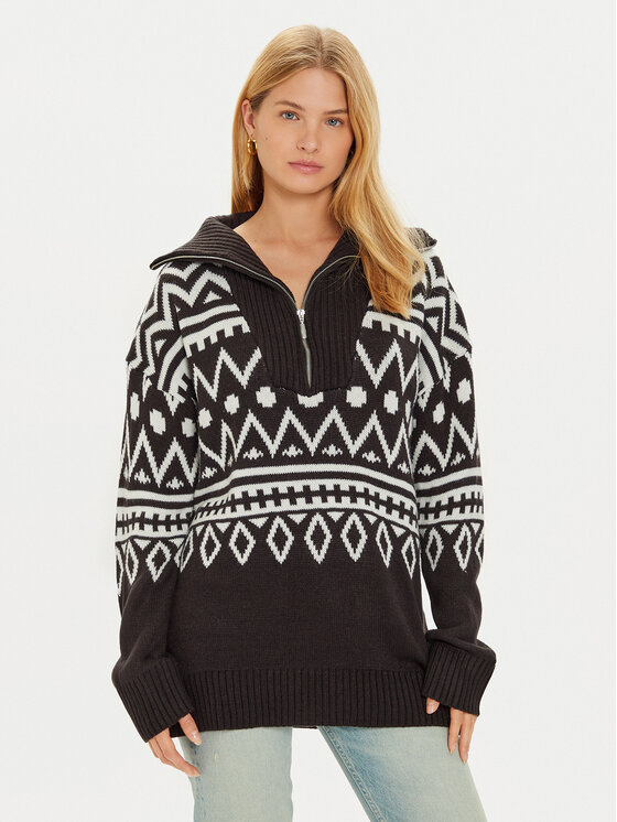 Brave Soul Brave Soul Sweater LK-230NAVHO Fekete Regular Fit