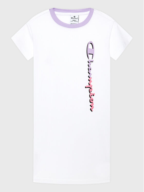 Champion Champion Rochie de zi 404672 Alb Regular Fit