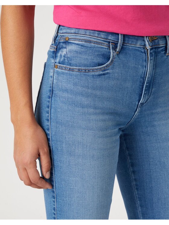 Wrangler Wrangler Jeansy SLIM Niebieski Straight Leg