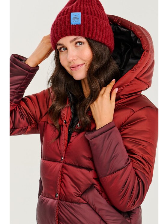 NAOKO NAOKO Kurtka zimowa Helsinki Ruby Czerwony Regular Fit