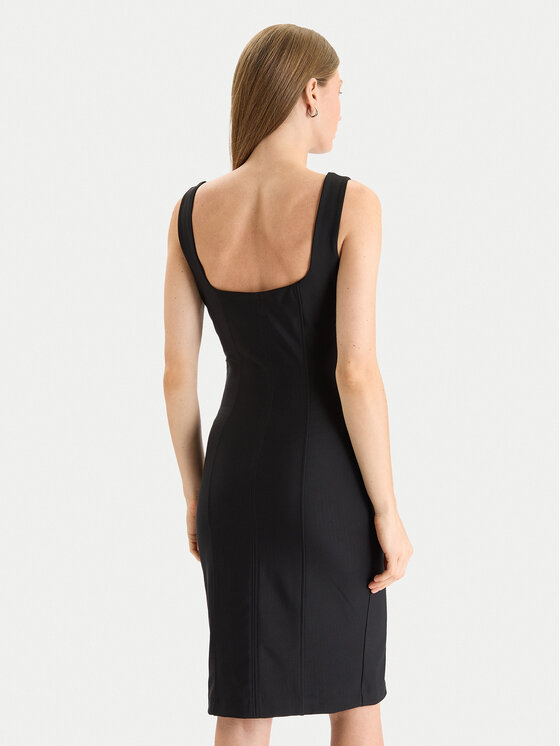 Rinascimento Rinascimento Kokteilinė suknelė CFC0125541003 Juoda Slim Fit
