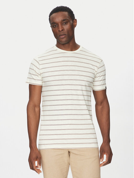 INDICODE Męski T-Shirt, rozmiar XXL, Écru, Inrima 41-168