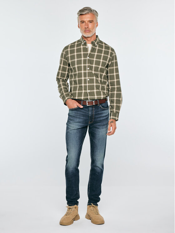 BIG STAR BIG STAR Koszula JORIS Zielony Basic Fit