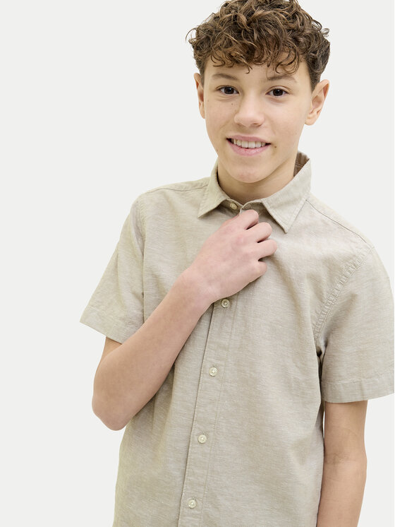 Jack & Jones Junior Jack & Jones Junior Koszula Breeze 12268986 Beżowy Regular Fit