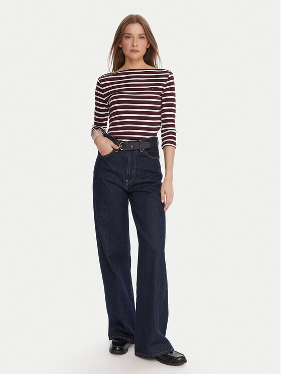 Tommy Hilfiger Tommy Hilfiger Blúzka WW0WW40589 Bordová Regular Fit