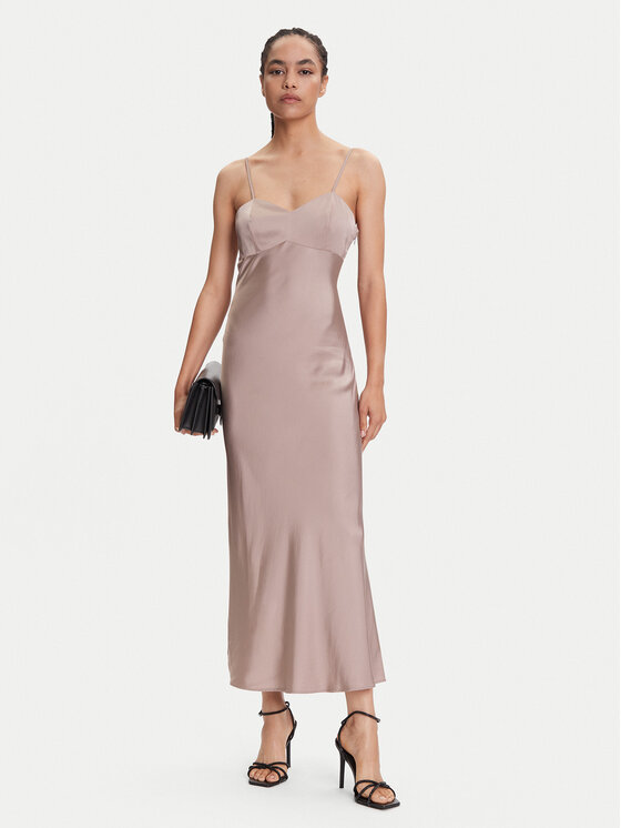 Guess Guess Вечірня сукня W5YK35 WHEZ2 Бежевий Slim Fit