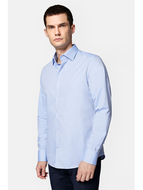 Lancerto Lancerto Koszula Elim KO051223000025 Niebieski Slim Fit