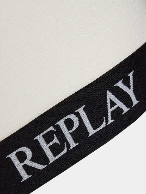 REPLAY Replay Top W3782C.000.23687P Écru Slim Fit