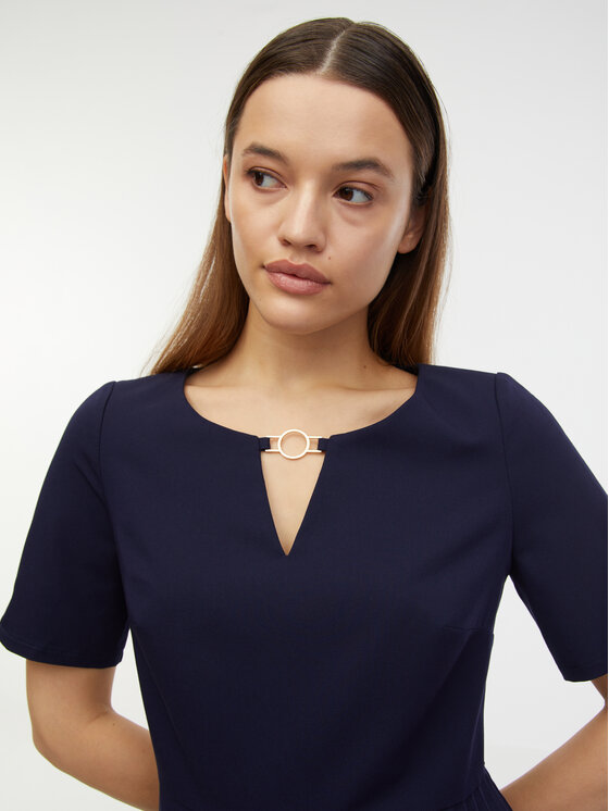 Orsay Orsay Sukienka codzienna 1000139575000__38 Granatowy Regular Fit