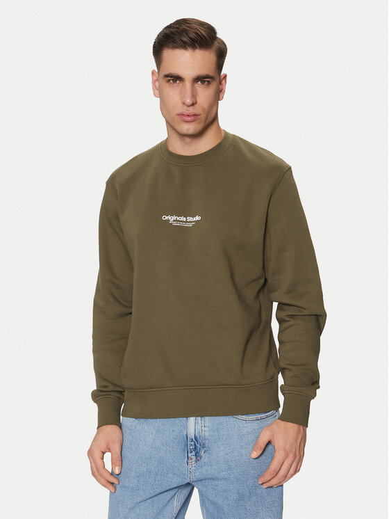 Jack&Jones Jack&Jones Majica dugih rukava Vesterbro 12241694 Zelena Relaxed Fit