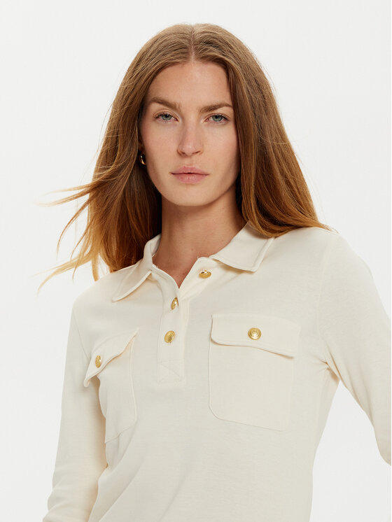 Tommy Hilfiger Tommy Hilfiger Polo WW0WW45308 Εκρού Slim Fit