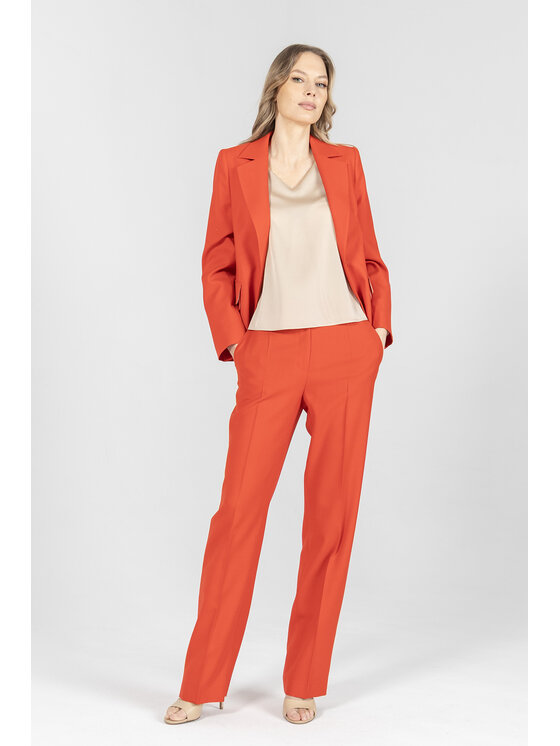Deni Cler Milano Deni Cler Milano Spodnie materiałowe W-DC-5201-F2-A2-30-1 Czerwony Regular Fit