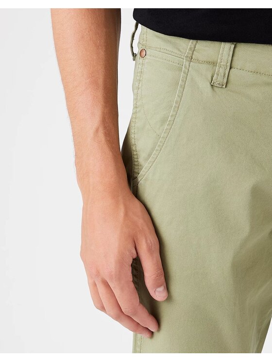 Wrangler Wrangler Chinosy CASEY CHINO Zielony Straight Fit