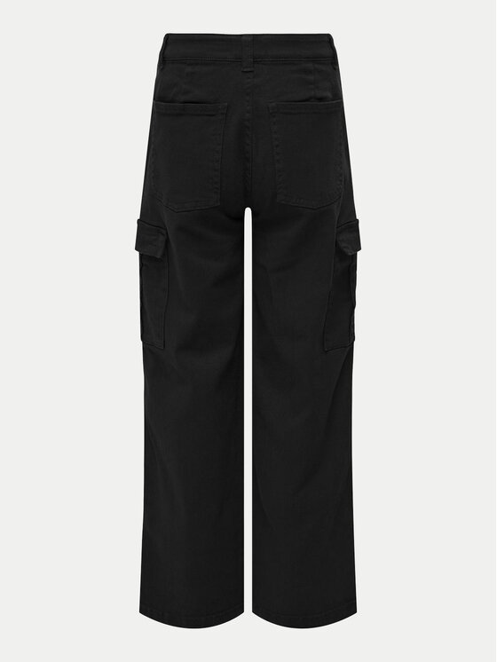 Kids ONLY Kids ONLY Παντελόνι υφασμάτινο Yarrow 15304049 Μαύρο Straight Fit