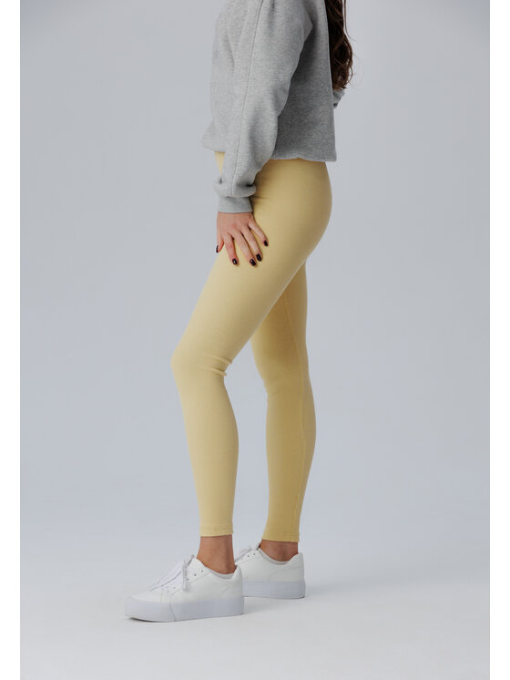 LAURELLA LAURELLA Spodnie damskie Laurella 3TU025300 Żółty Regular Fit