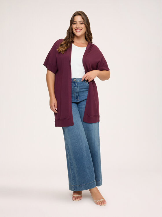 Fiorella Rubino Fiorella Rubino Sweter M281L008563N036 Bordowy Over Fit