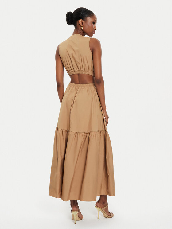 ViCOLO ViCOLO Vasarinė suknelė TB2502 Smėlio Regular Fit