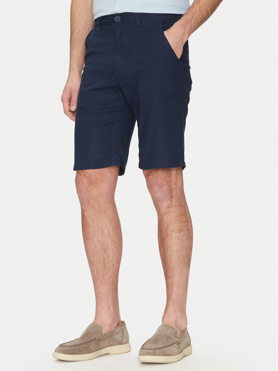 Blend Blend Medžiaginiai šortai 20717870 Tamsiai mėlyna Regular Fit