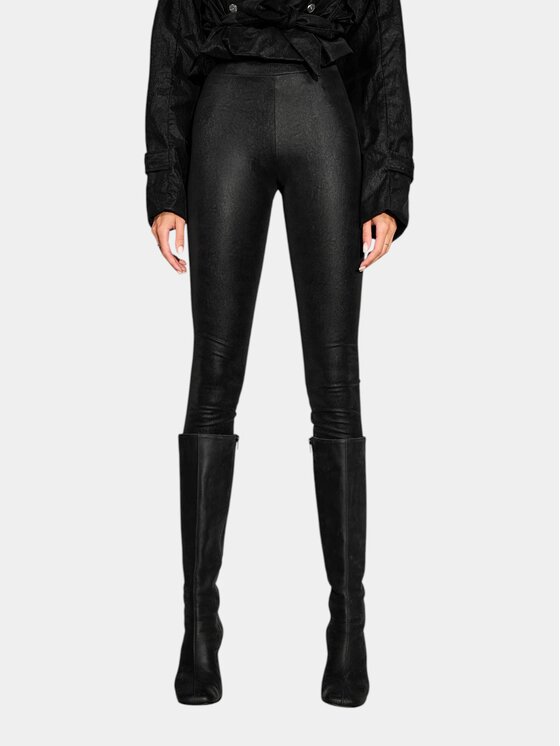 MADE BY SOCIETY MADE BY SOCIETY Spodnie materiałowe SATIN NOIR - P27557 Czarny Basic Fit