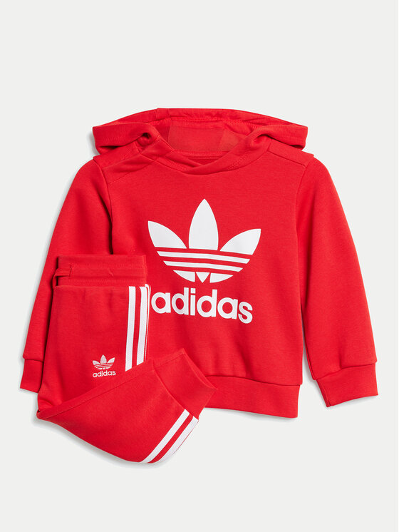 adidas Tepláková súprava adicolor IX5163 Červená Regular Fit