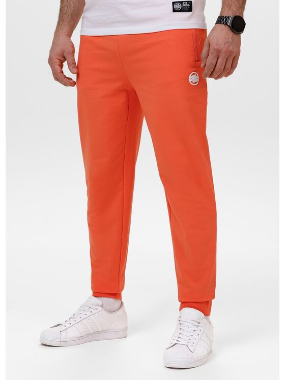 PITBULL PITBULL Spodnie dresowe SMALL LOGO NUGGET Pomarańczowy Regular Fit