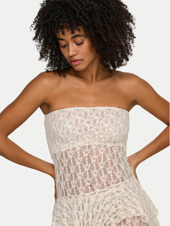 ONLY ONLY Top Aya 15375823 Krémová Slim Fit