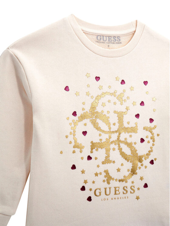 Guess Guess Φόρεμα υφασμάτινο K5BK07 KAD74 Εκρού Regular Fit