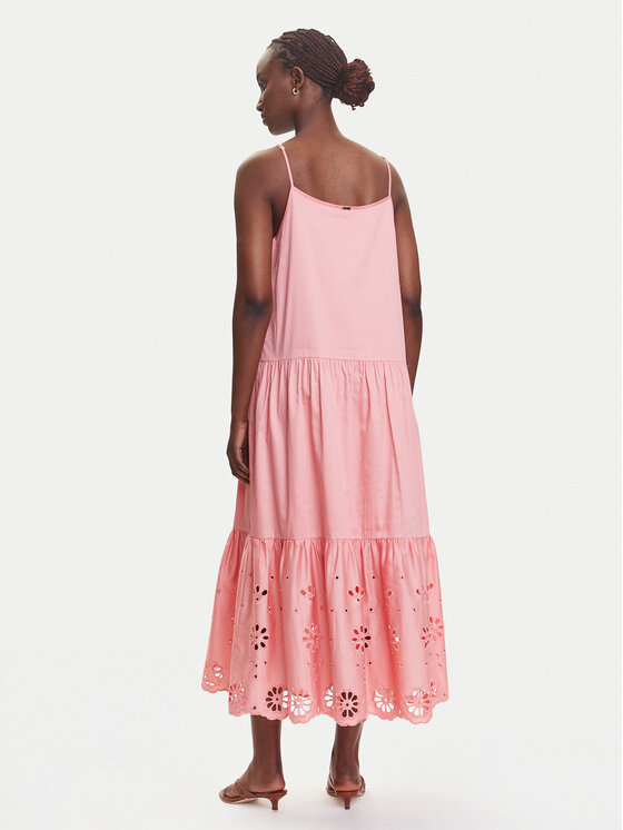 Fracomina Fracomina Sukienka letnia FJ25SD3001W400E5 Koralowy Relaxed Fit