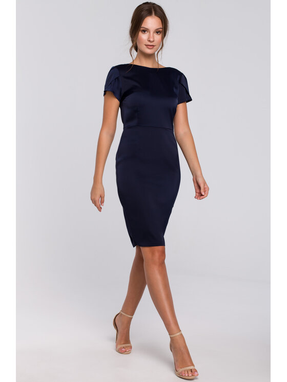 Makover Makover Abito da sera K041 Blu scuro Regular Fit