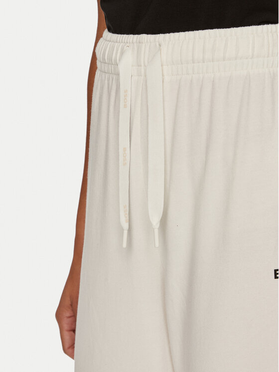 BOSS Boss Spodnie dresowe 50520148 Écru Relaxed Fit