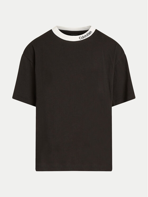 Calvin Klein Jeans Calvin Klein Jeans T-Shirt Embro Tape IB0IB02457 Czarny Regular Fit