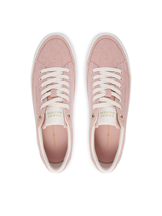 Tommy Hilfiger Tommy Hilfiger Sneakers Washed Canvas Platform Trainers FW0FW09172 Rosa