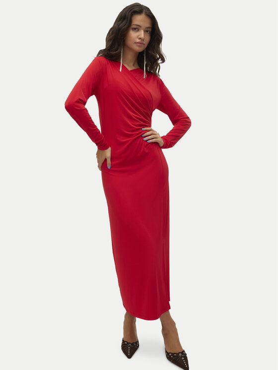 Vero Moda Vero Moda Sukienka koktajlowa Rasmine 10317033 Czerwony Slim Fit
