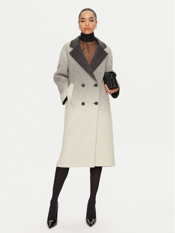 ViCOLO ViCOLO Cappotto di lana TS0017 Grigio Regular Fit