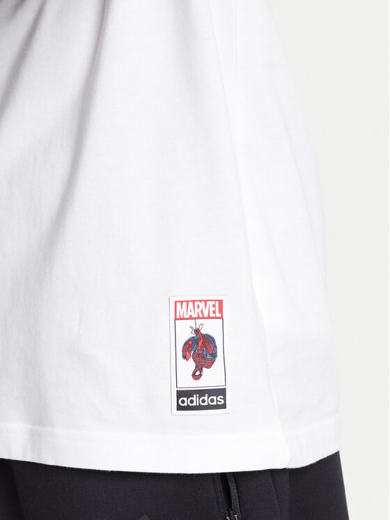 adidas adidas Tričko Marvel Spider-Man Web Logo JL8056 Biela Regular Fit