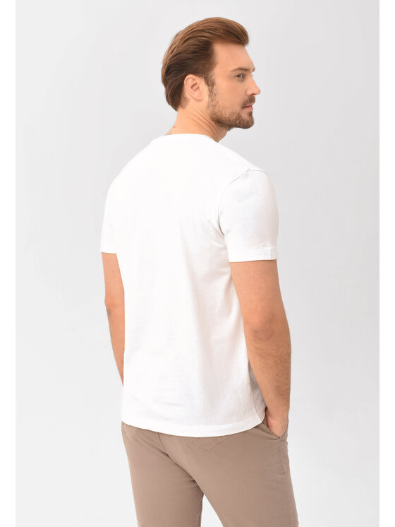 Volcano Volcano T-Shirt T-OFTEN Biały Regular Fit