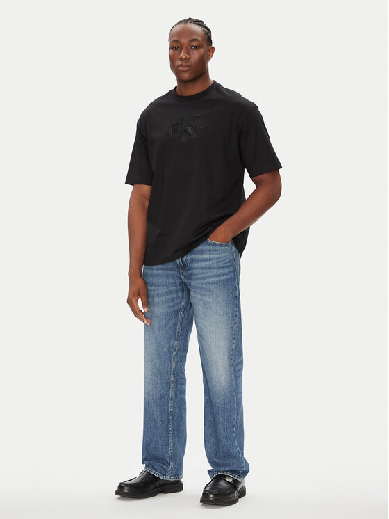 Calvin Klein Jeans Calvin Klein Jeans T-Shirt Hero Monologo LV04RB295G Czarny Relaxed Fit