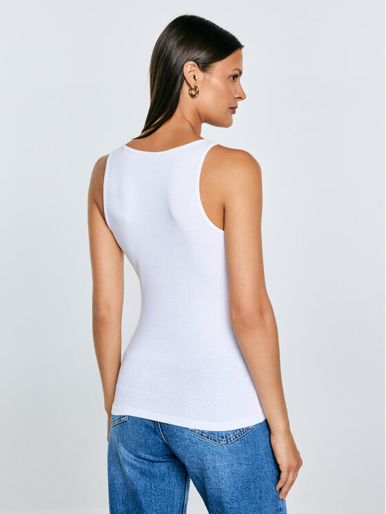 BIG STAR BIG STAR Top ALENA Biały Slim Fit