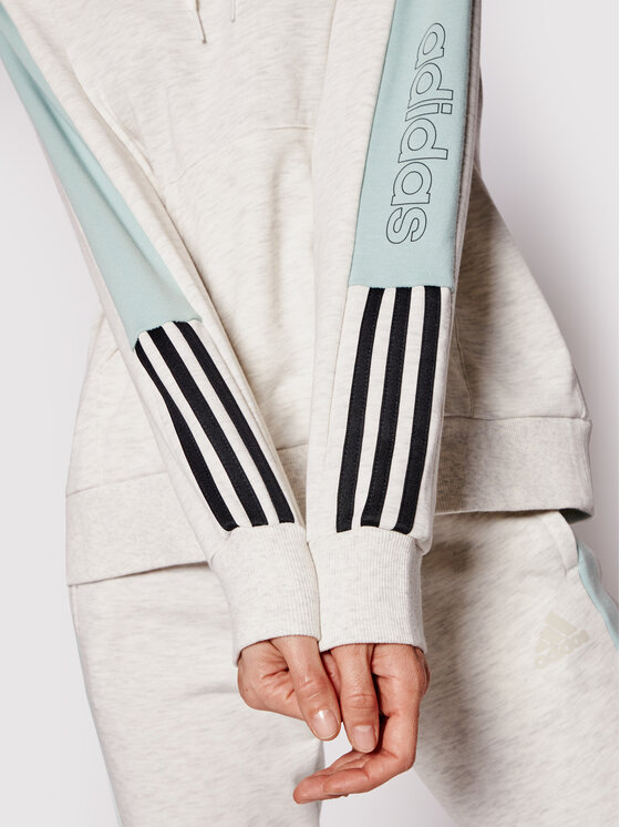Felpa Essentials Logo Colorblock GL1445 Grigio