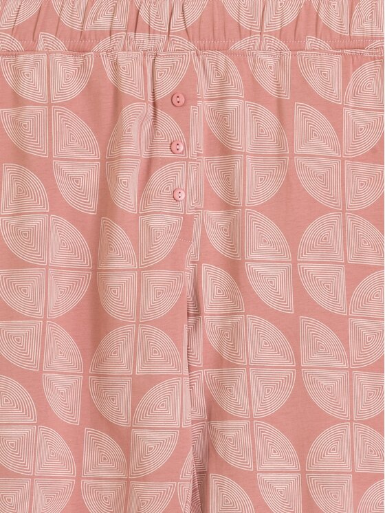Atlantic Atlantic Piżama Nightlines Peach Effect Różowy Regular Fit
