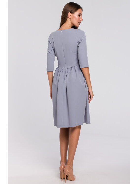 Makover Makover Abito da cocktail K010 Grigio Regular Fit