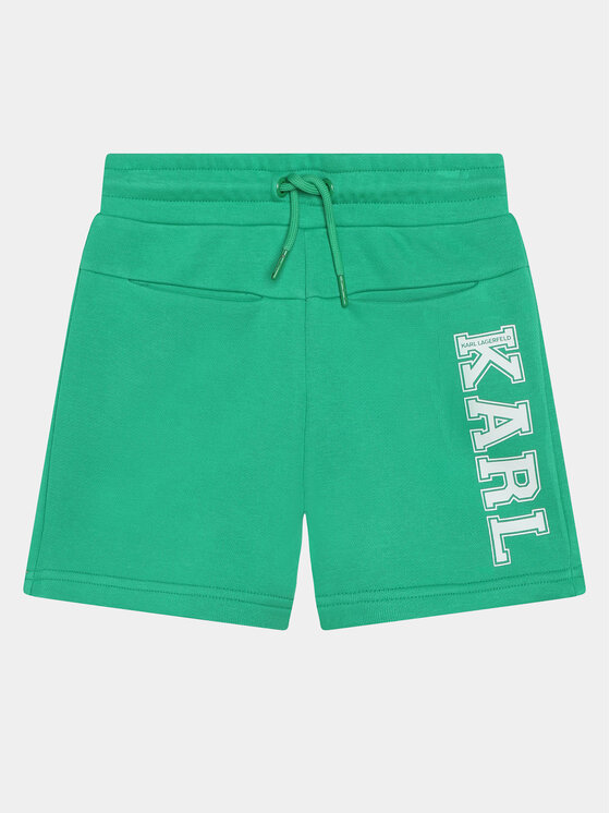 Karl Lagerfeld Kids Karl Lagerfeld Kids Sportske kratke hlače Z30025 D Zelena Regular Fit