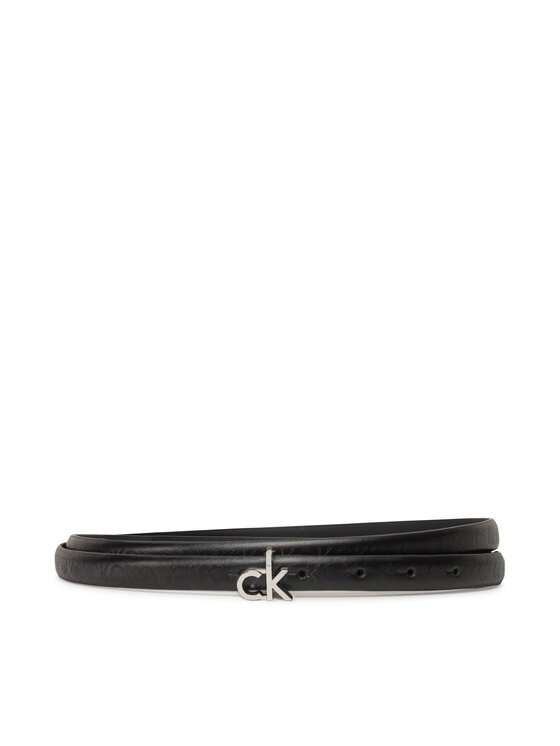 Calvin Klein Dámsky opasok Ck Buckle Skinny Belt 1.5_Mono K60K612933 Čierna