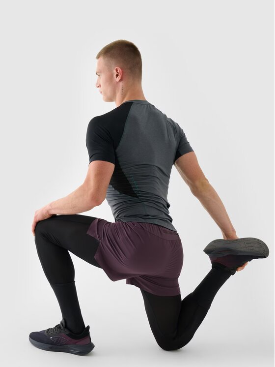 4F 4F Koszulka techniczna 4FWAW24TFTSM0955-40M Zielony Slim Fit