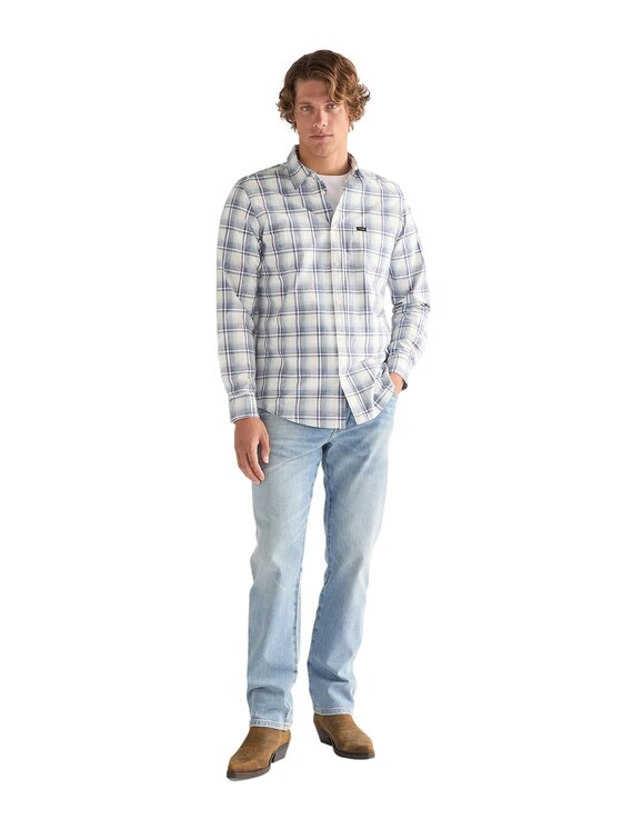 Wrangler Wrangler Camicia 112378035 Bianco Regular Fit