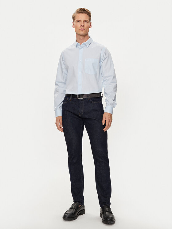 Calvin Klein Calvin Klein Marškiniai K10K113491 Mėlyna Slim Fit