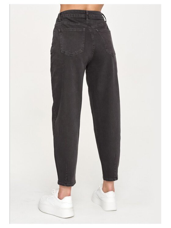 Makadamia Makadamia Jeansy C31 Szary Baggy Fit