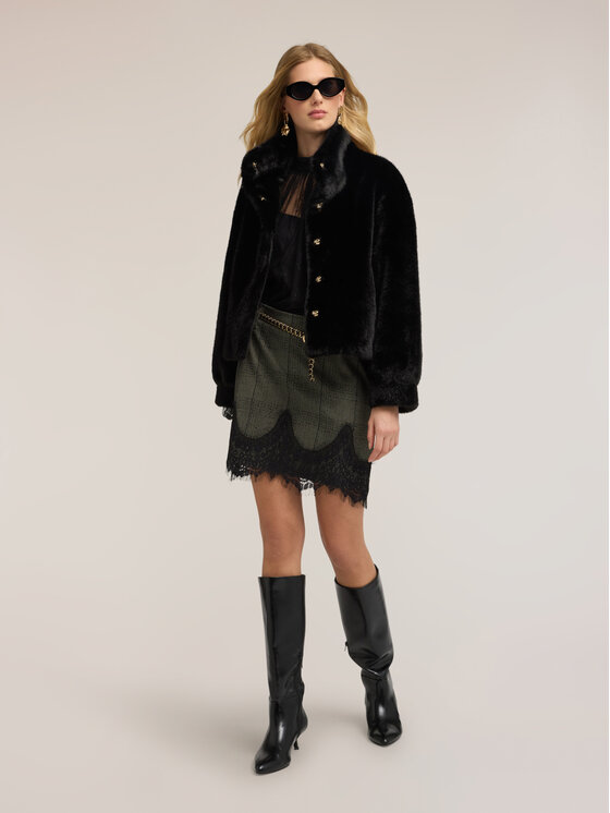 Motivi Motivi Pelliccia 8030Q000276N033 Nero Boxy Fit