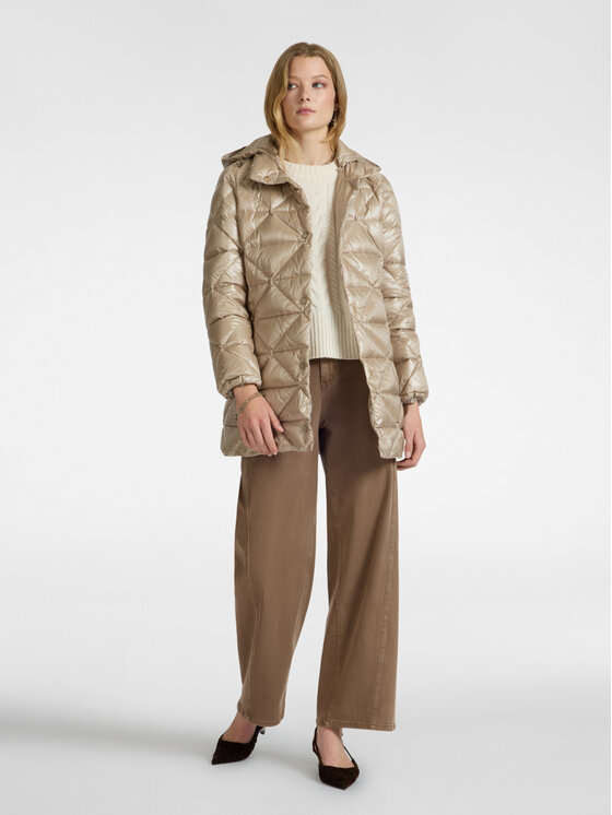 Elena Mirò Elena Mirò Giubbotto piumino F895P000151N002 Écru Regular Fit