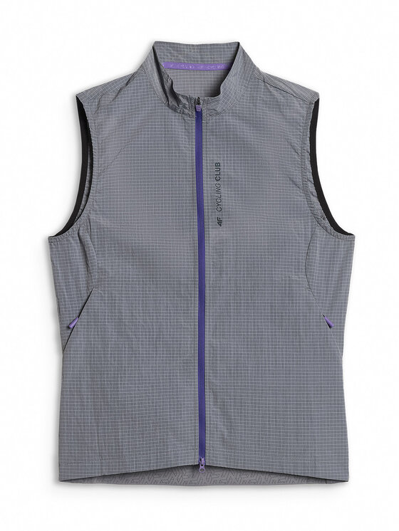 4F 4F Kamizelka GET LOST FEEL FOUND Szary Regular Fit
